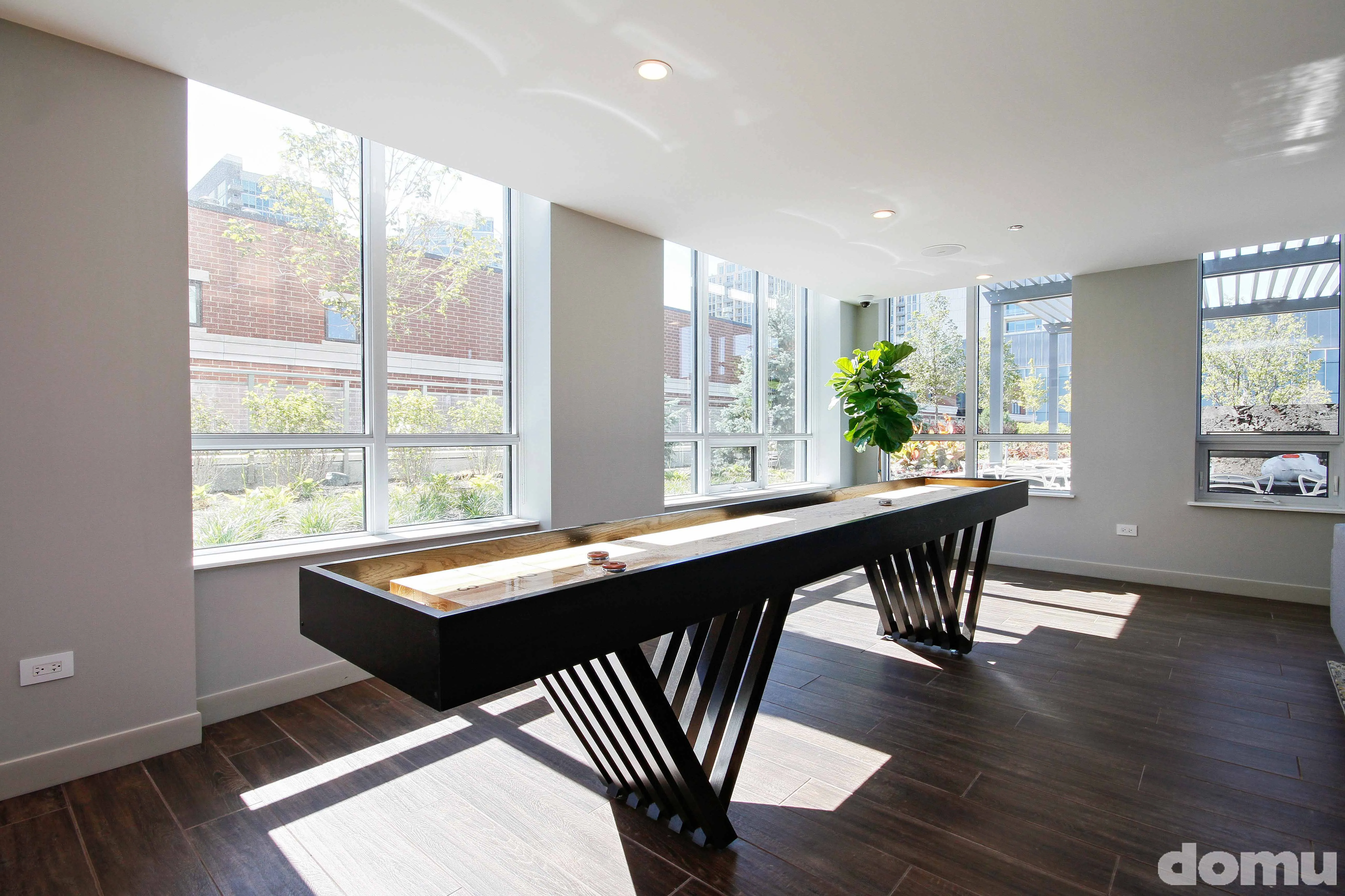 recreational area at The Hudson Apartments in Chicago