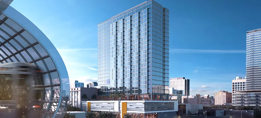 rendering of Aspire Apartments in the South Loop neighborhood of Chicago