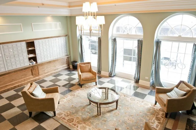 master bedroom at 211 E Delaware Apartments in the Gold Coast Chicago