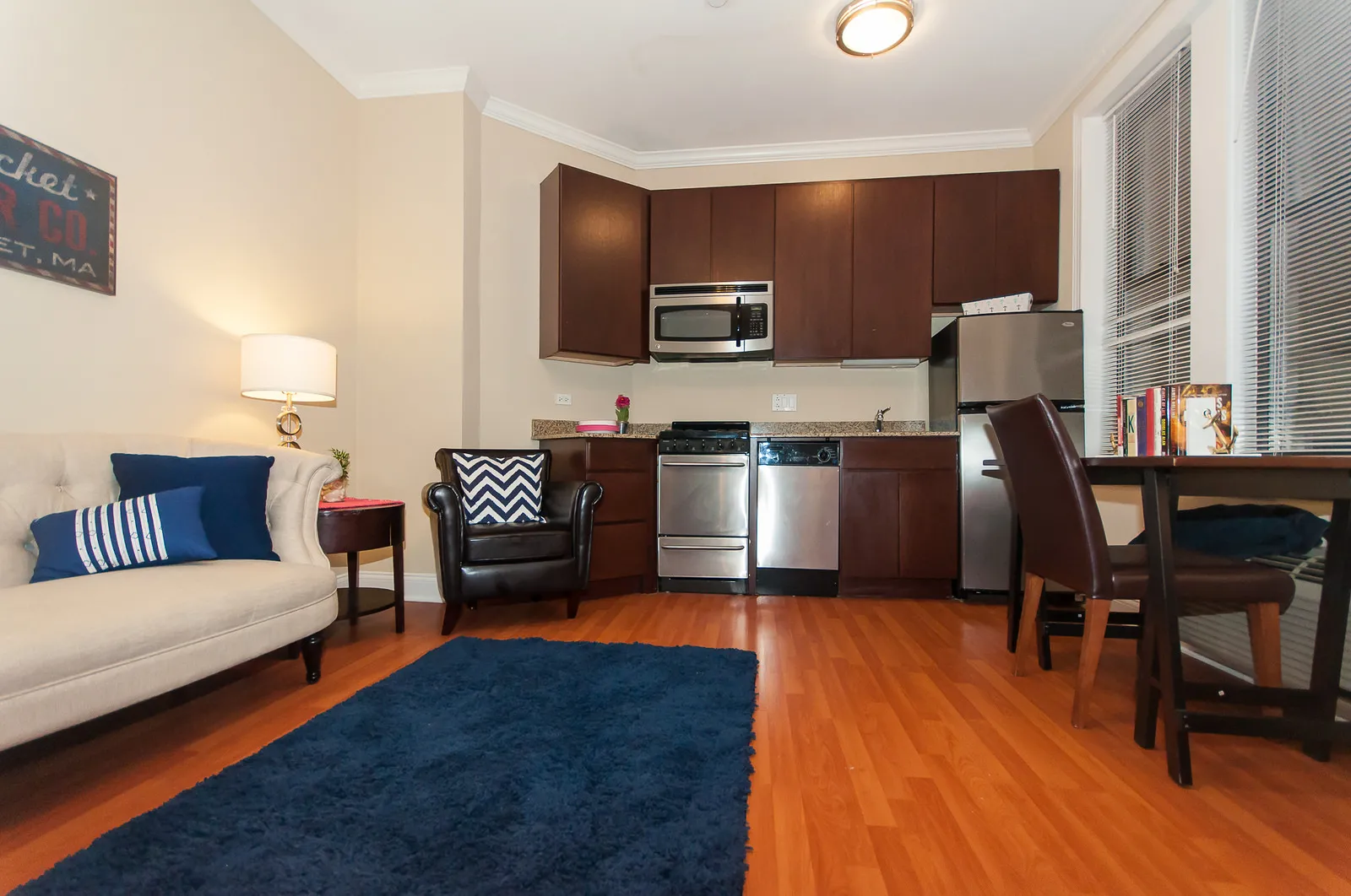 master bedroom at 211 E Delaware Apartments in the Gold Coast Chicago