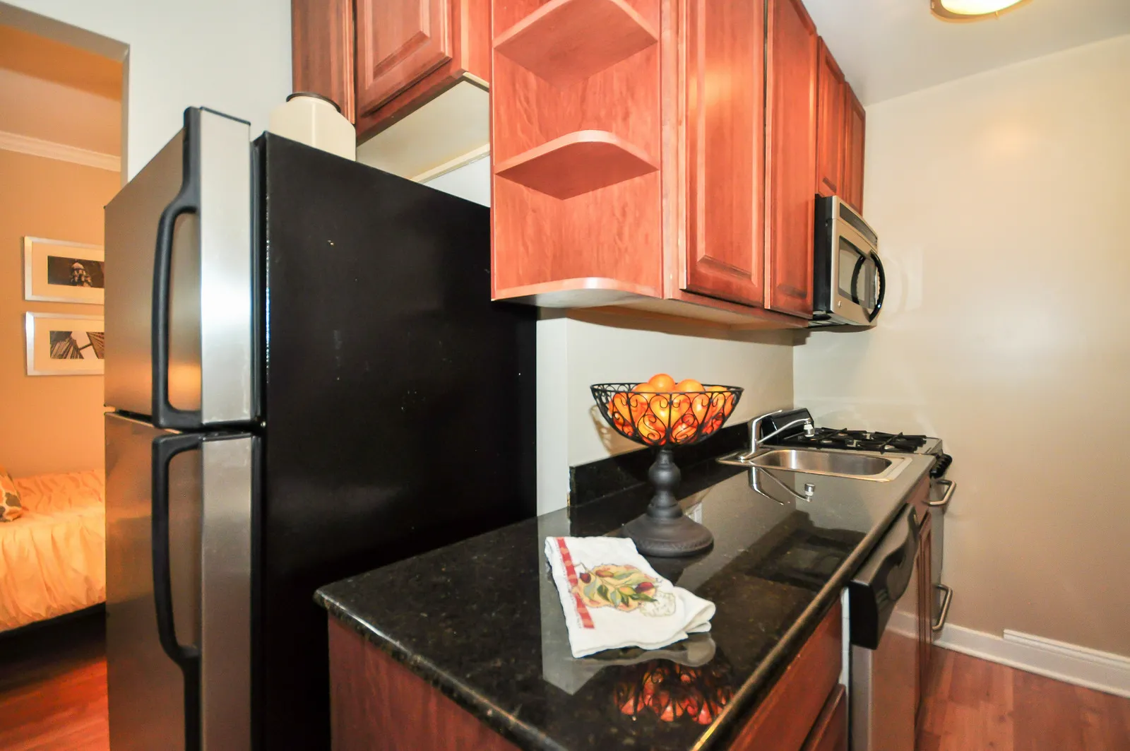 master bedroom at 211 E Delaware Apartments in the Gold Coast Chicago