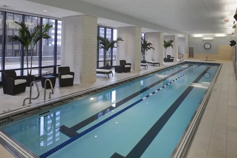 Aqua Apartments in Lakeshore East Chicago work room