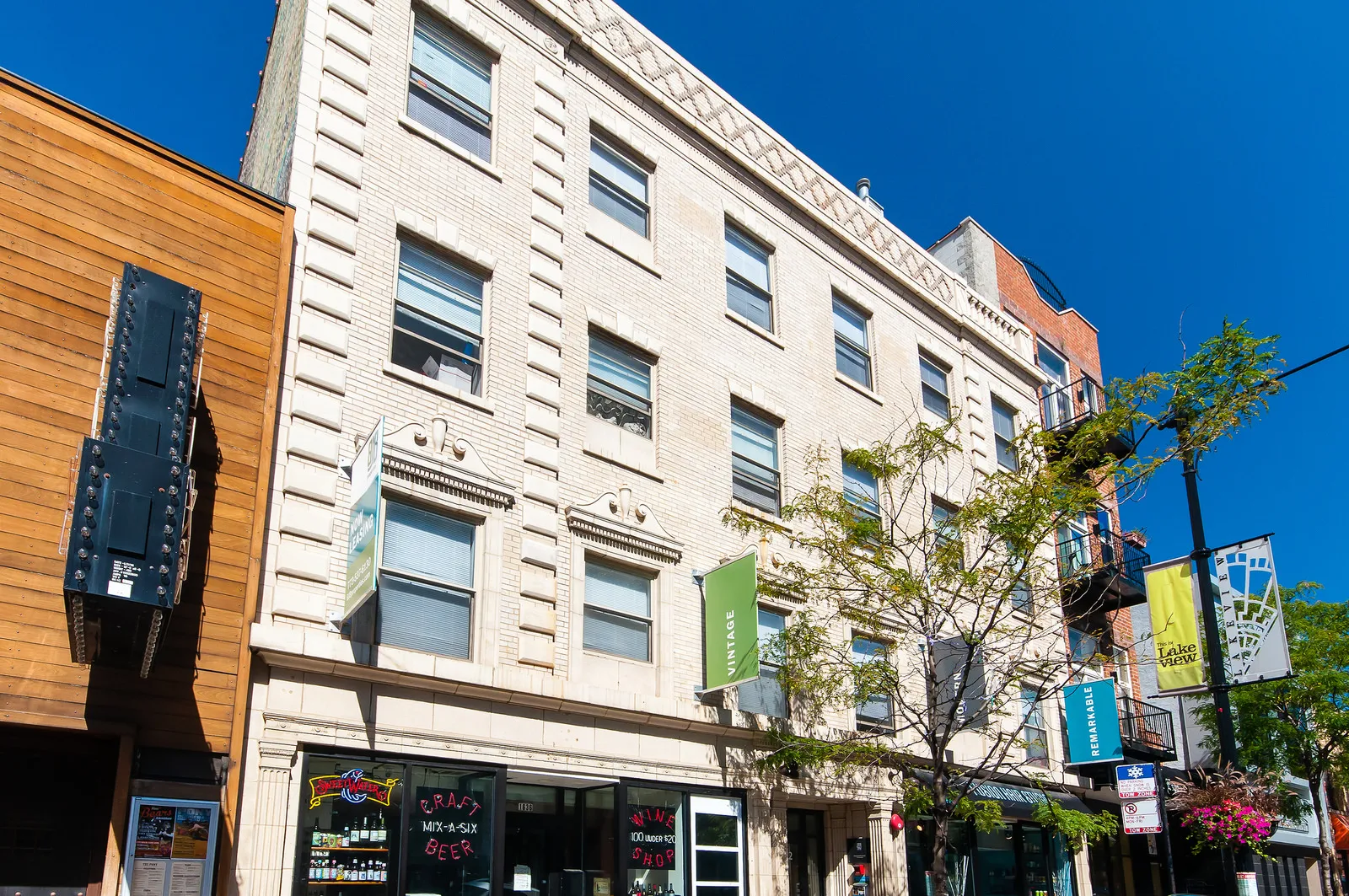 master bedroom model at 1632 W. Belmont Apartments in Lakeview Chicago