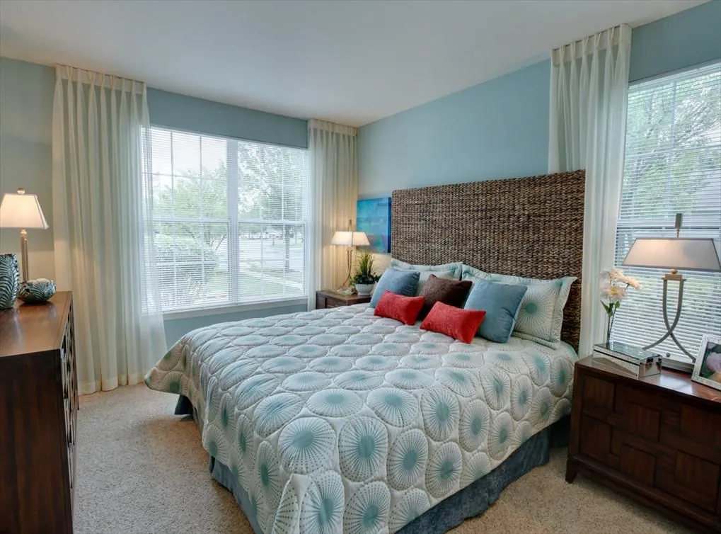 2nd bedroom furnished model at The Aventine at Oakhurst North