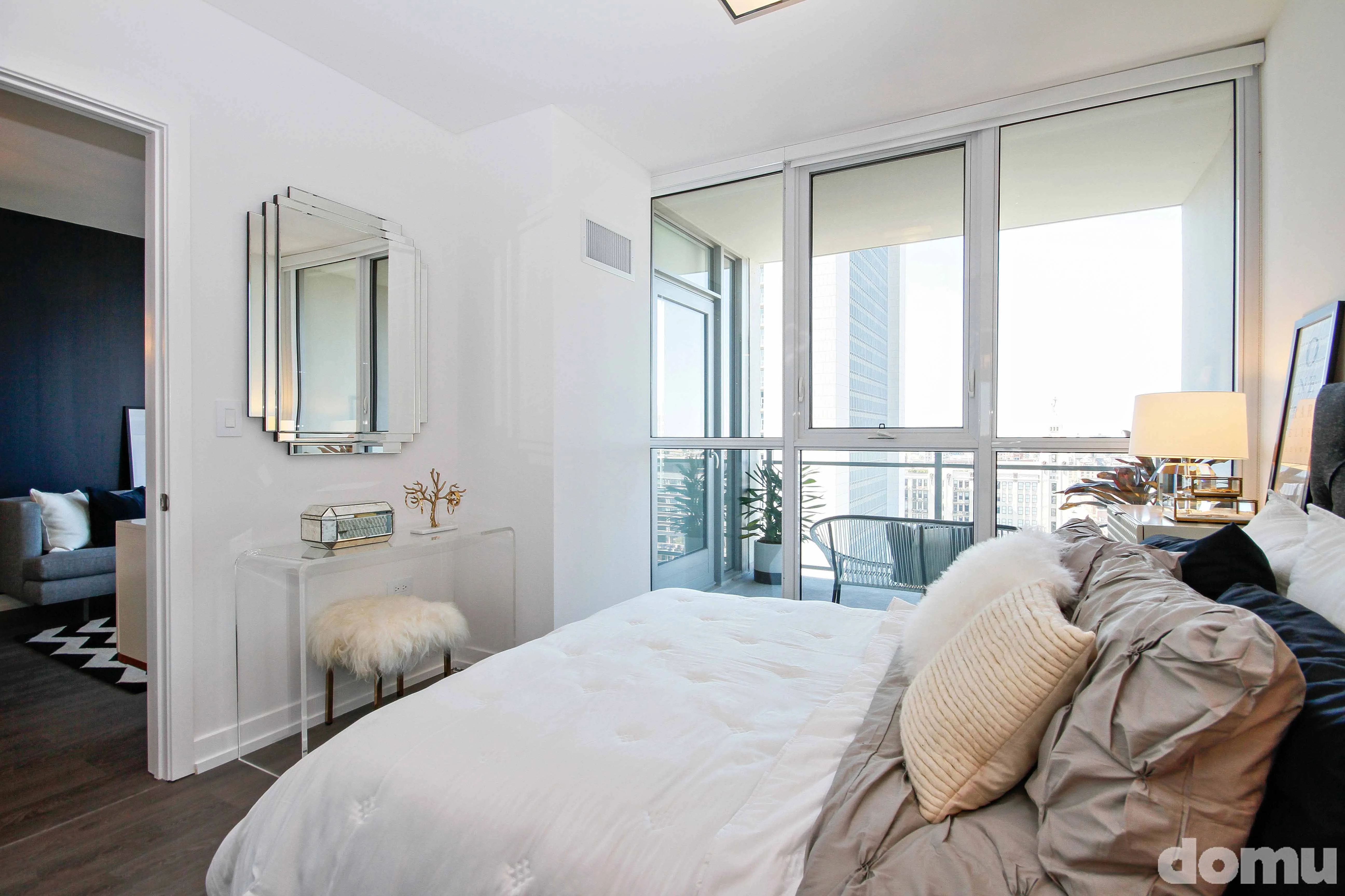 master bathroom at The Hudson Apartments in River North