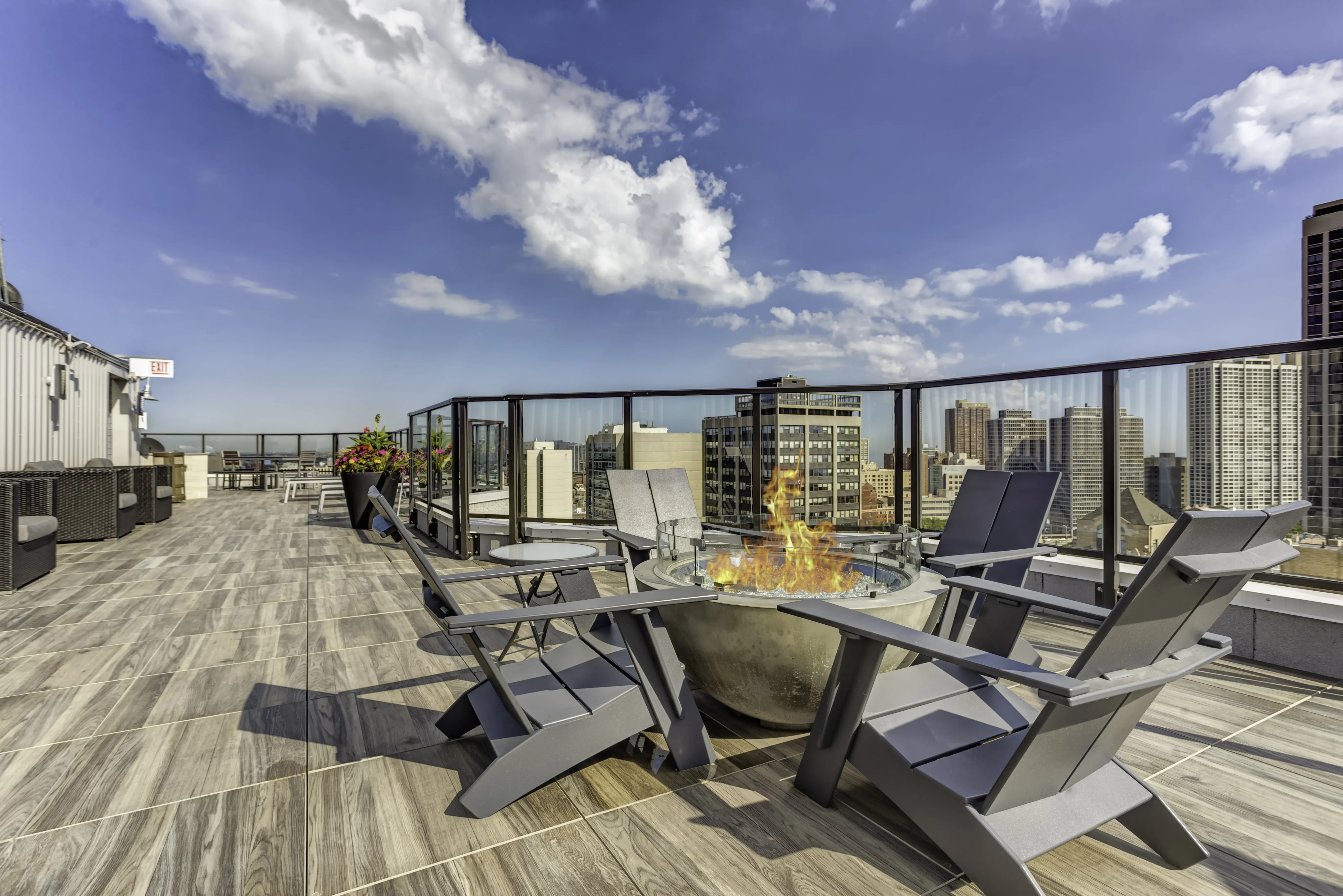 south east view from at 2555 N. Clark Apartments in Lincoln Park Chicago