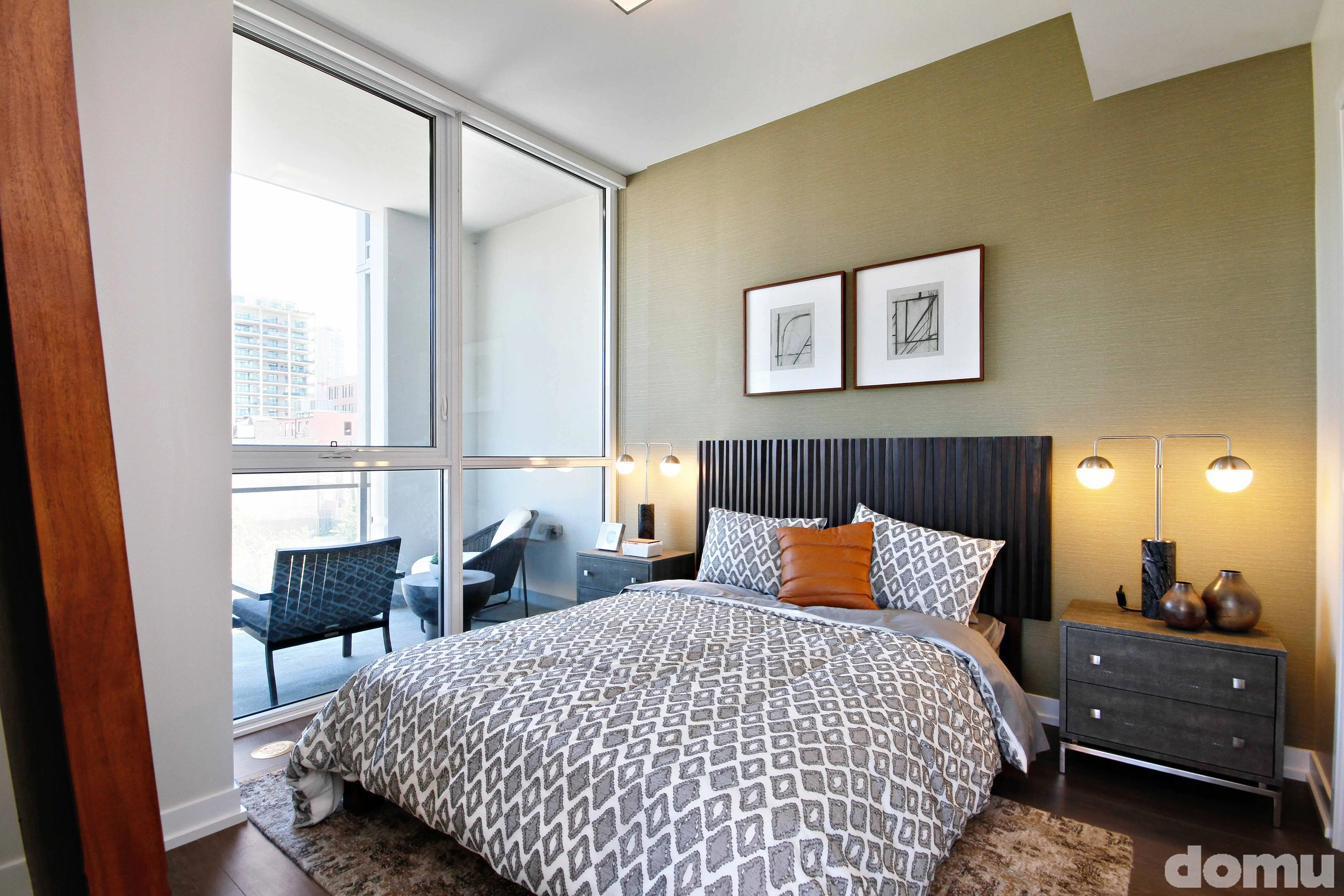 master bedroom closet at The Hudson Apartments in Chicago
