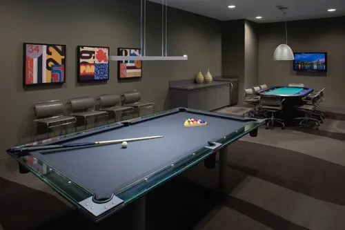 Aqua Apartments in Lakeshore East Chicago screening room