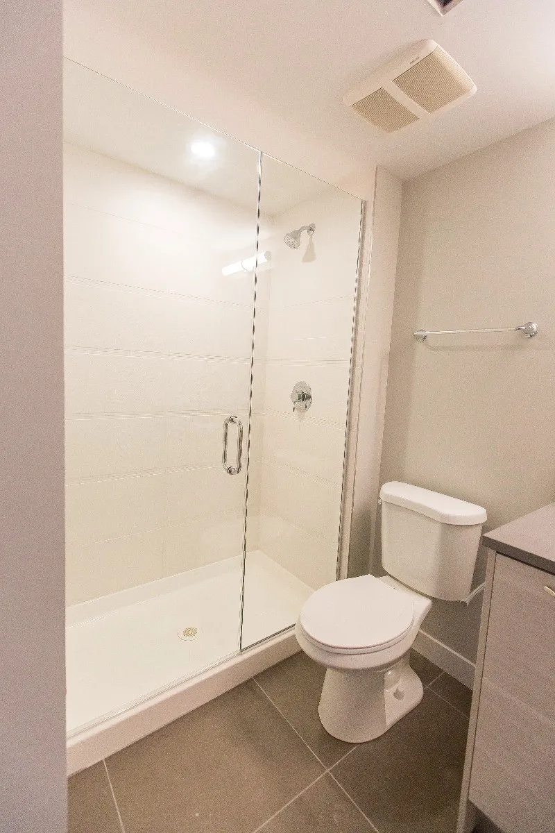 furnished luxury kitchen and living room at The Westerner Apartments