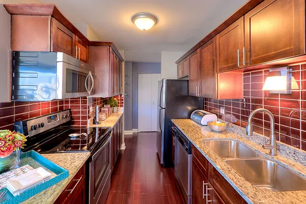 living room with lake view at Eleven Thirty Apartments in the South Loop
