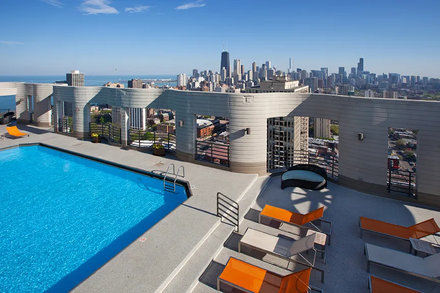 one bedroom model unit at Eugenie Terrace on the Park Apartments