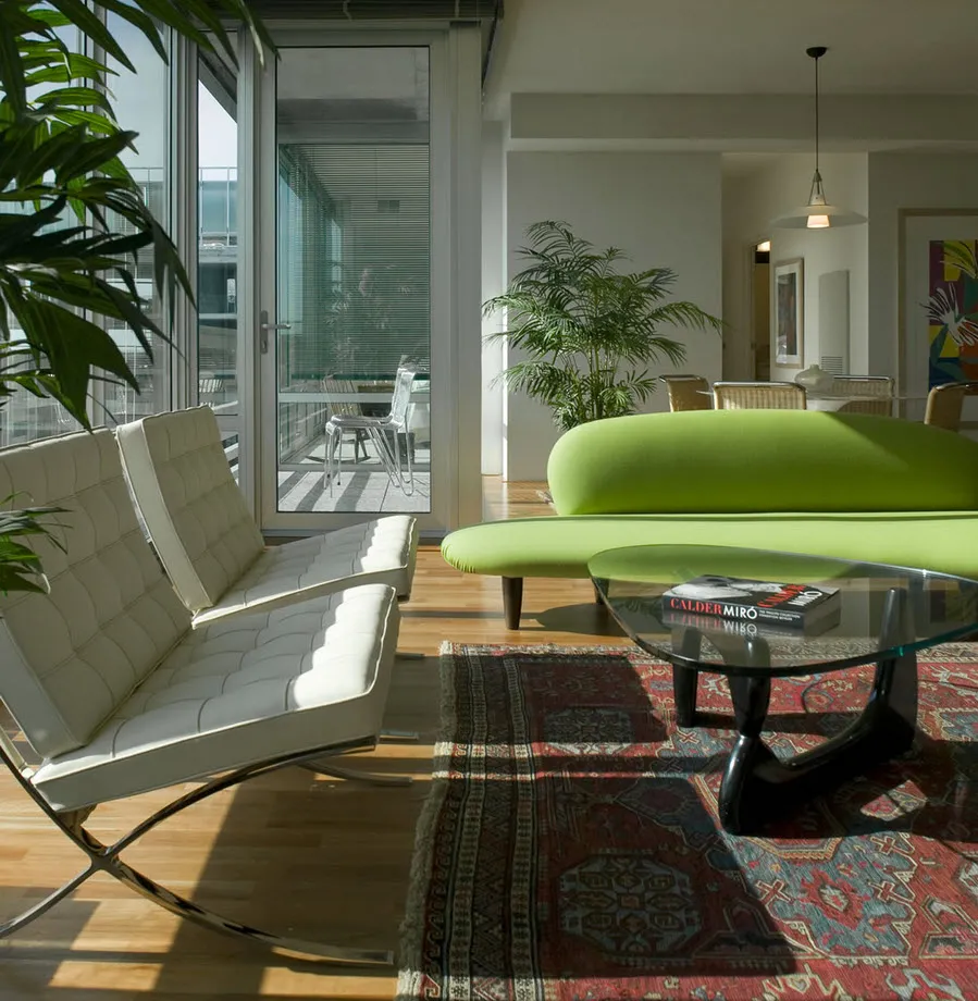 rendering look up at the architecture of Optima Old Orchard Woods Apartment