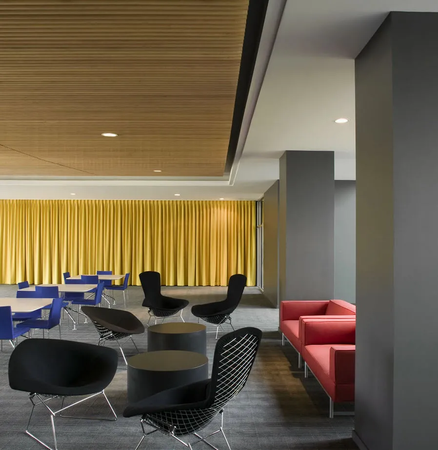 rendering look up at the architecture of Optima Old Orchard Woods Apartment