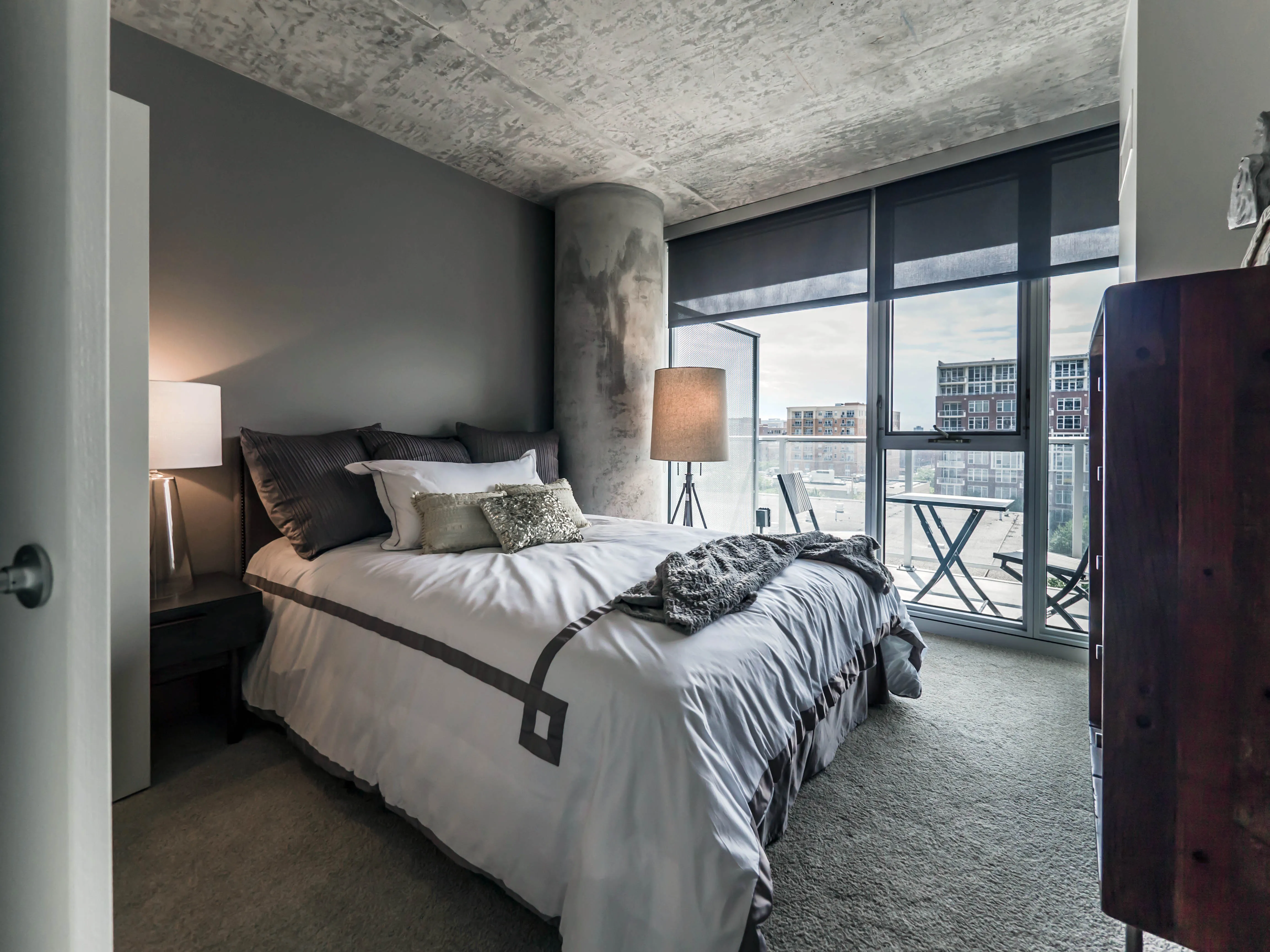 kitchen in model unit at Gateway West Loop Apartments in Chicago