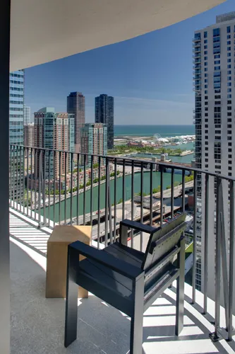 Aqua Apartments in Lakeshore East Chicago bedroom