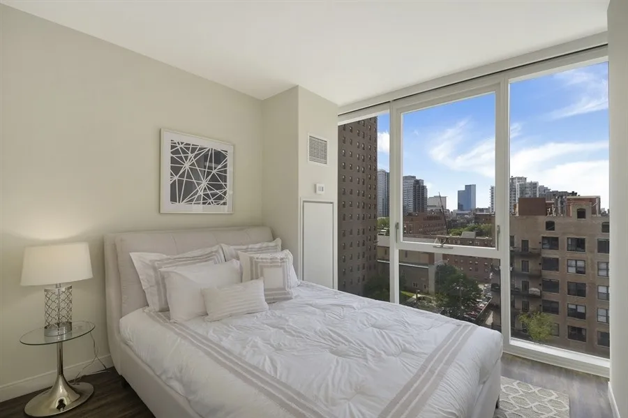 living room at 1407 On Michigan Apartments at 1407 South Michigan Ave