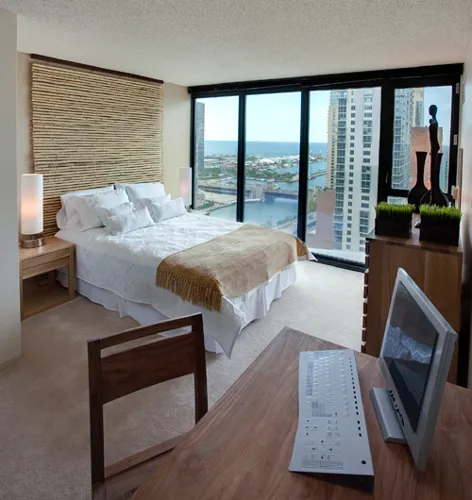 Aqua Apartments in Lakeshore East Chicago outdoor pool