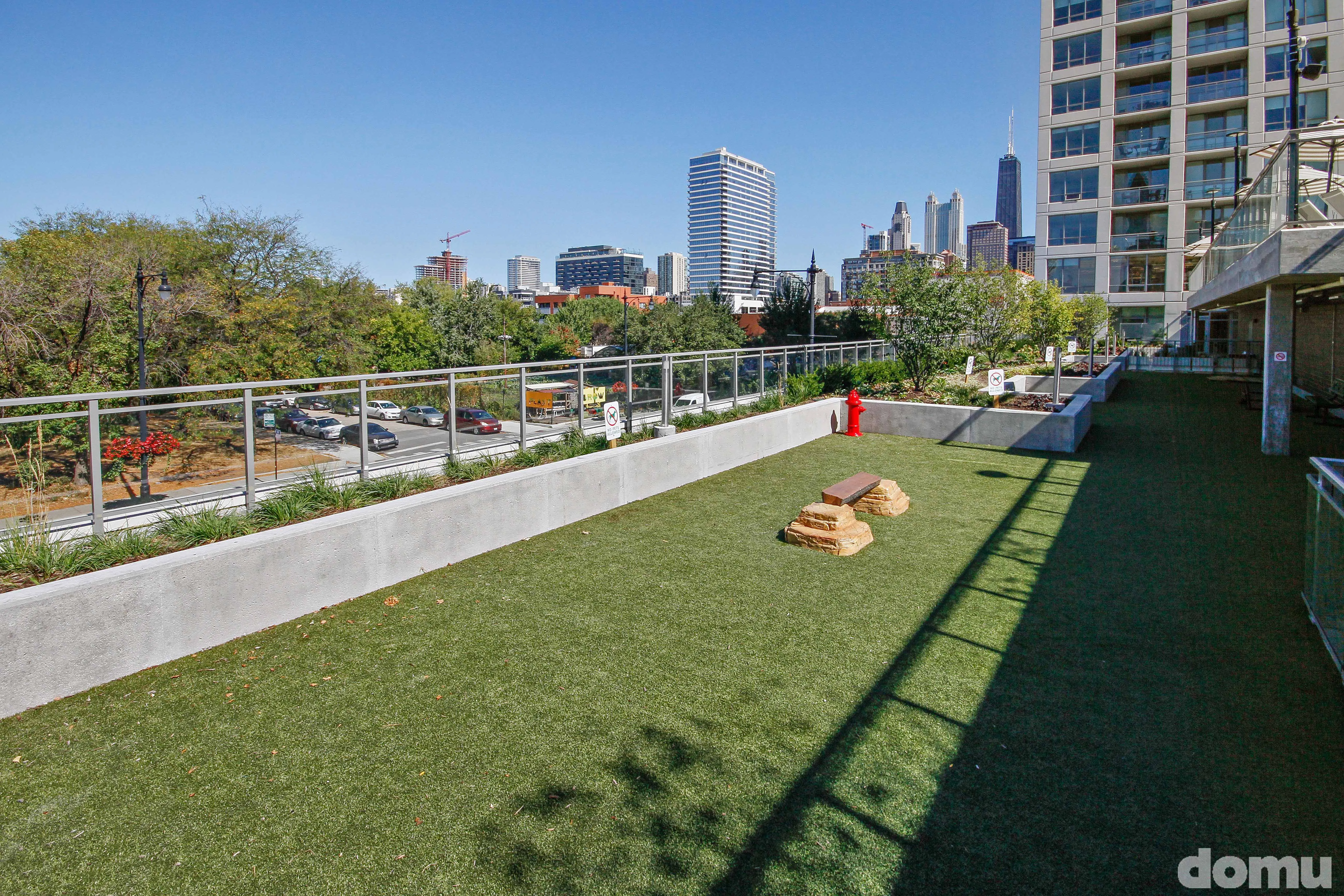 living room and dining room at The Hudson Apartments in Chicago