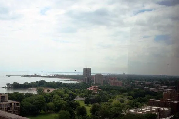 outisde of Oglesby Towers Apartments in South Shore Chicago