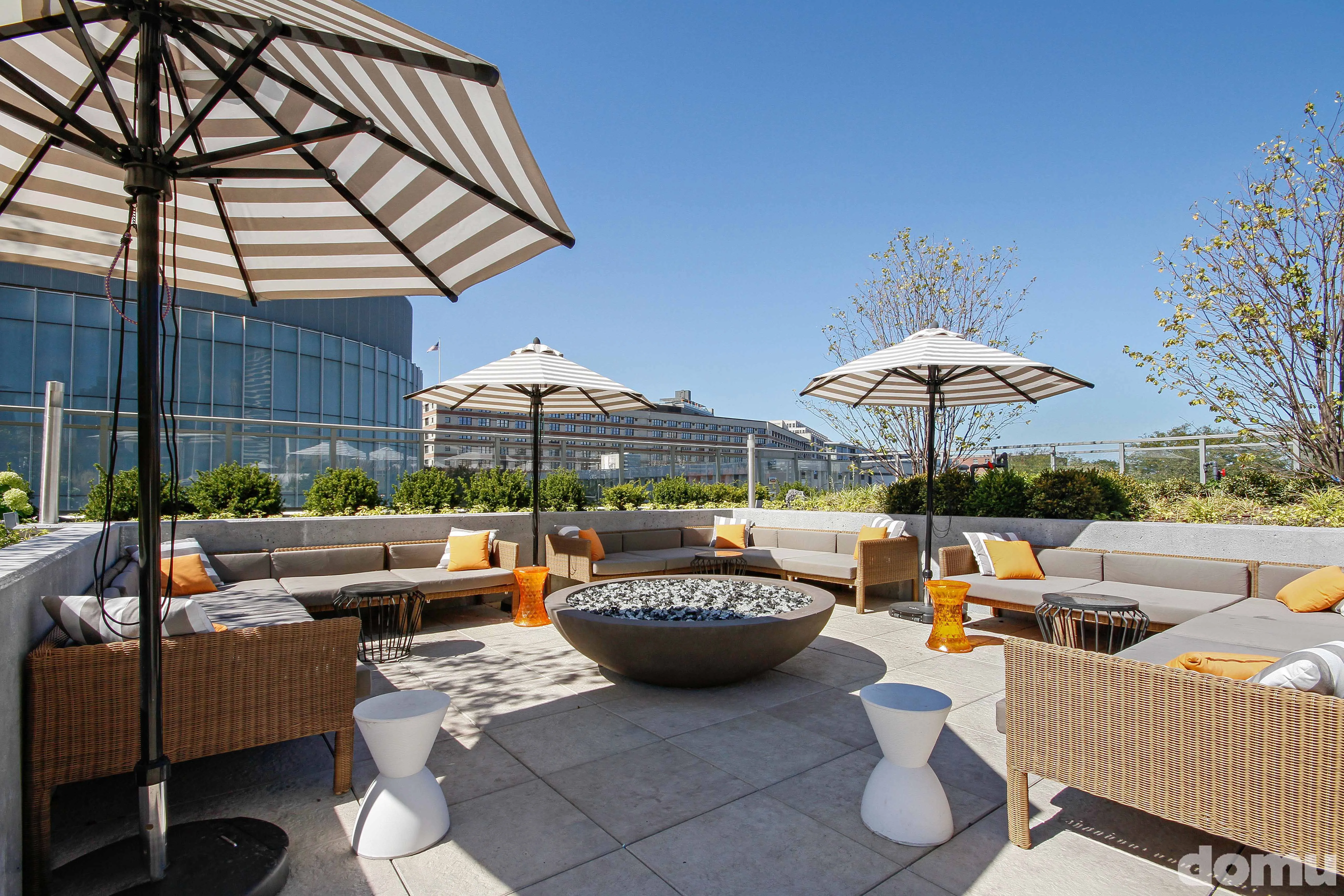 wide balcony view at The Hudson Apartments in Chicago