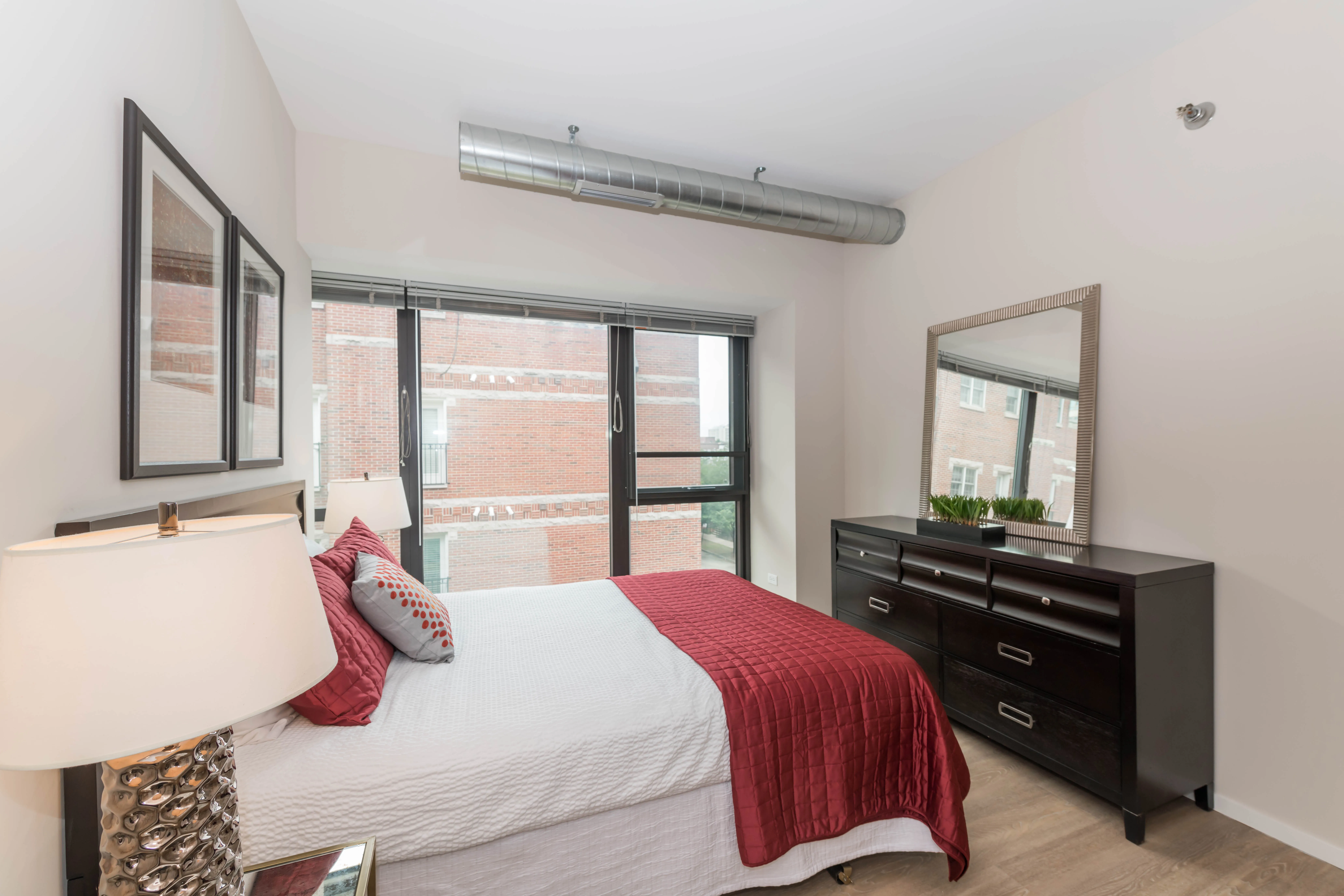 model unit living room at The Scott Residences Apartments in Old Town