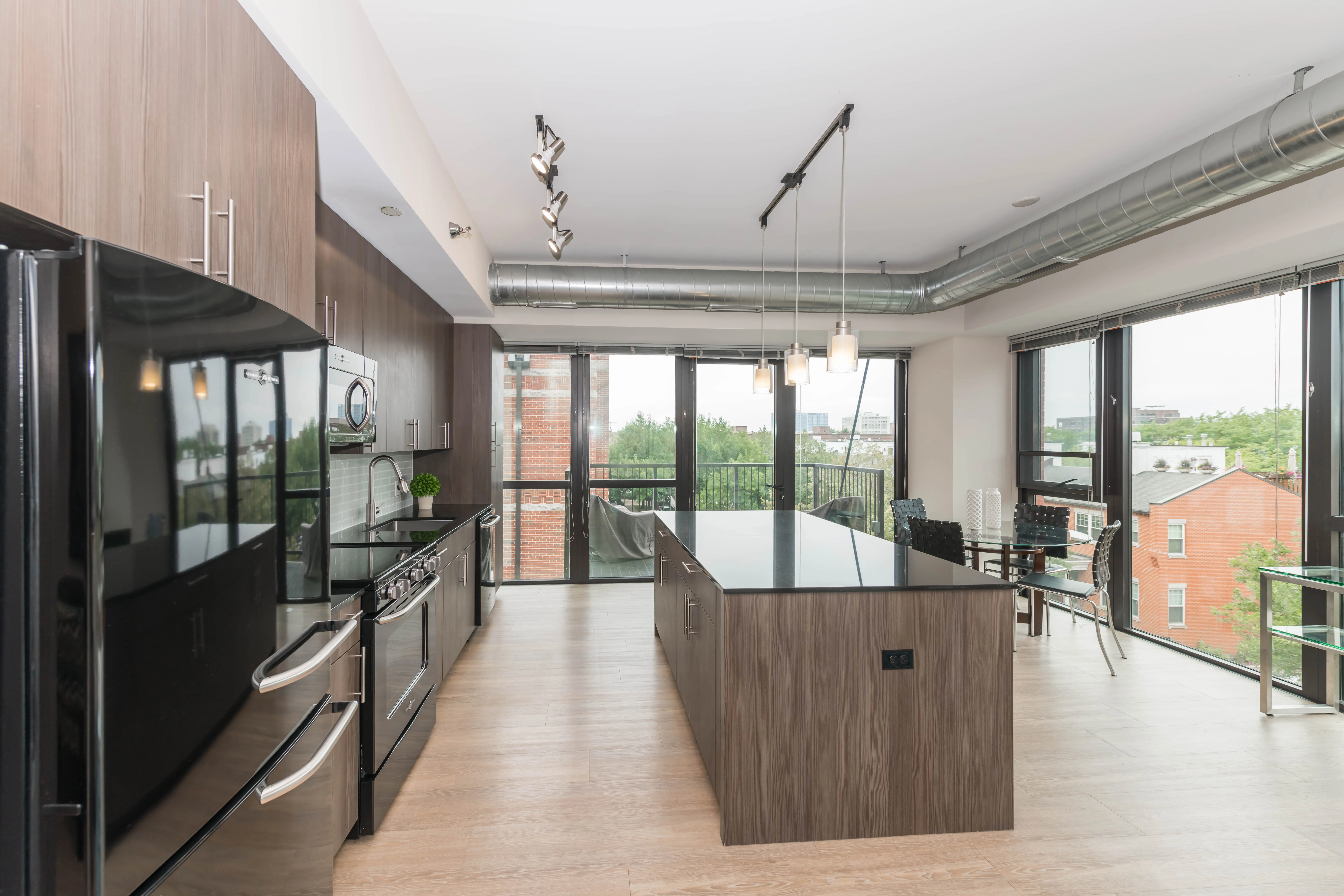 model unit living room at The Scott Residences Apartments in Old Town