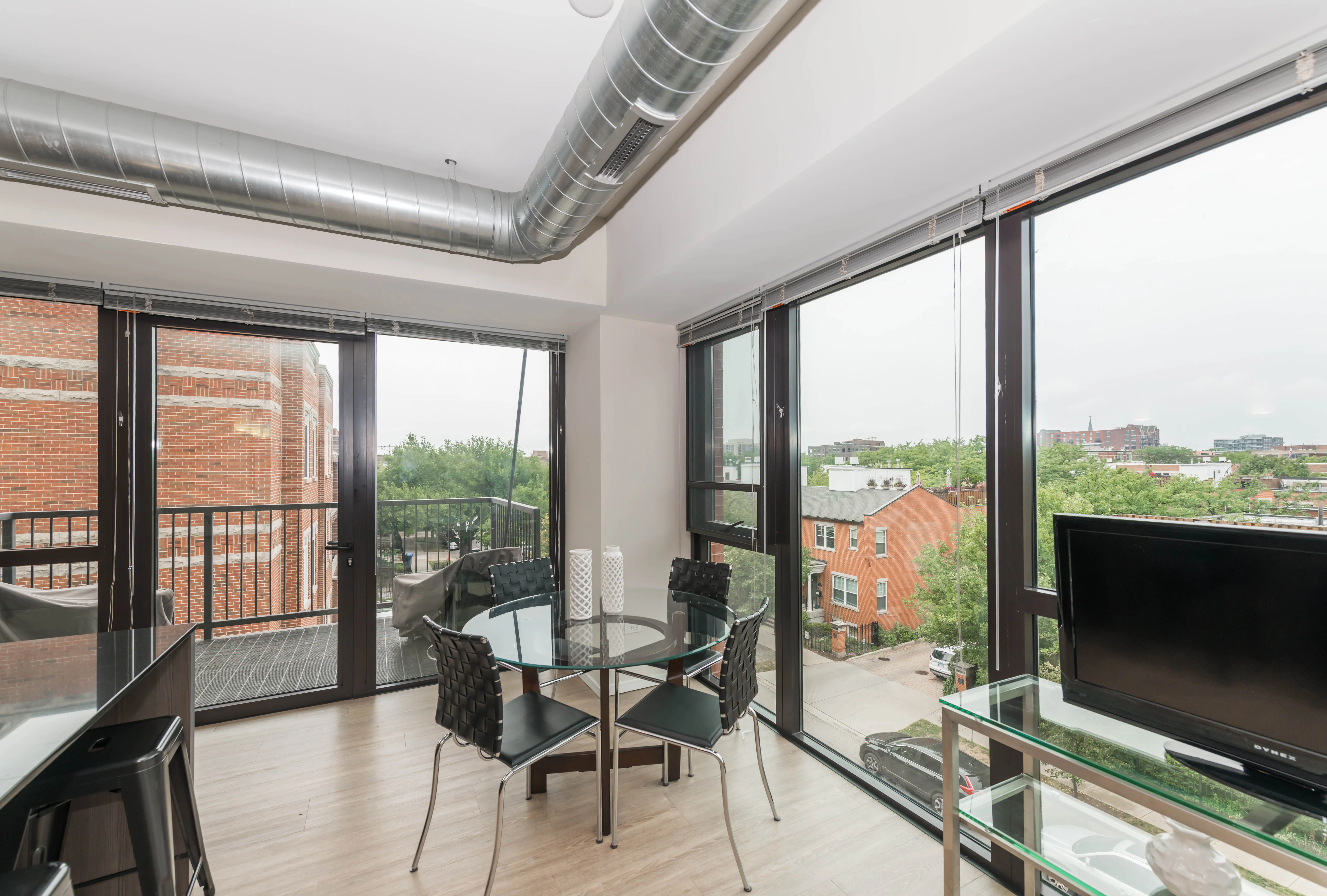 model unit living room at The Scott Residences Apartments in Old Town