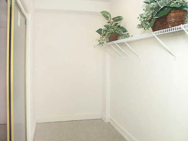 The historic vintage facade of the Beachwalk Apartments in Lincoln Park