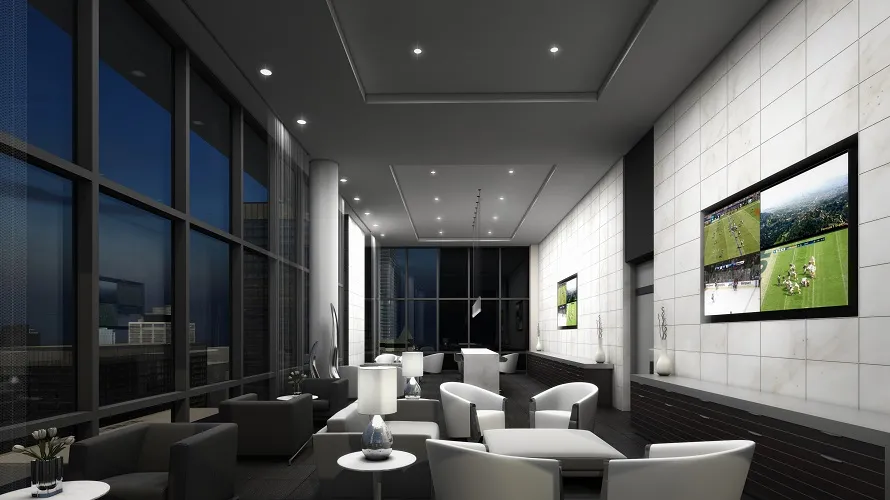 sky lounge at 73 East Lake Apartments in the Chicago Loop