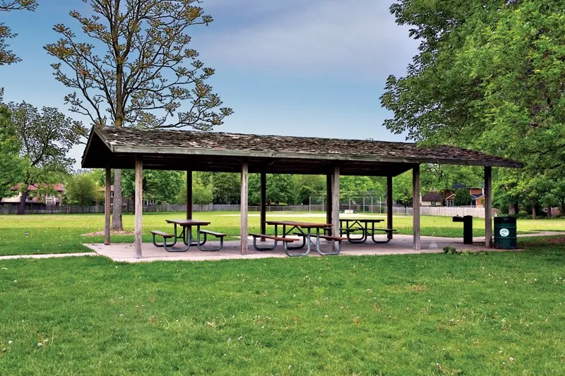 reflection pond in front of Lakeside Apartments in Lisle, IL