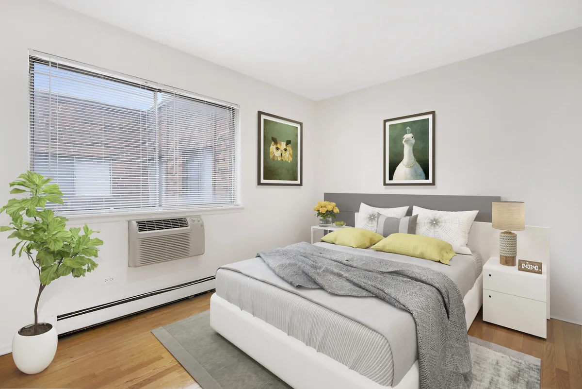 Bedroom at 450 W Melrose Apartments in Lakeview, Chicago