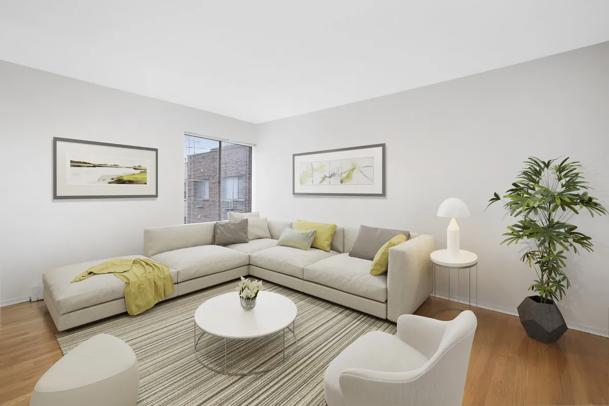Living Room at 450 W Melrose Apartments in Lakeview, Chicago