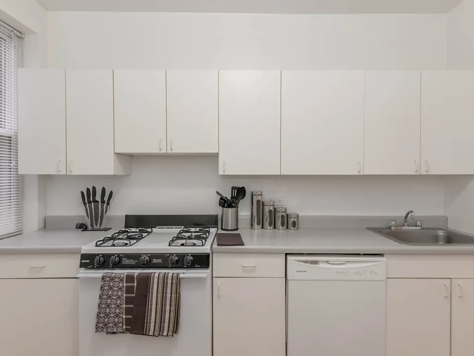 Kitchen closeup at Ashland Manor Apartments in Ravenswood