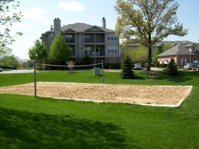 beautiful lake in front of Dwell at Naperville Apartments in Naperville, IL