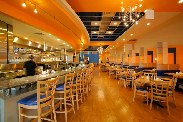 living room with lake view at Eleven Thirty Apartments in the South Loop