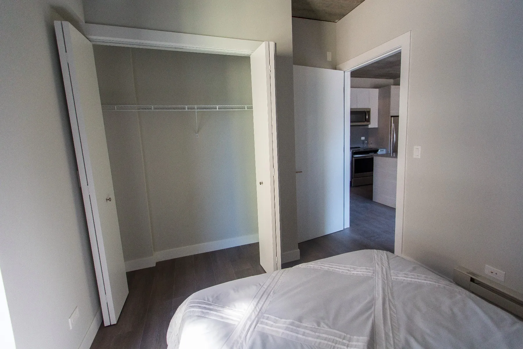 furnished luxury kitchen and living room at The Westerner Apartments