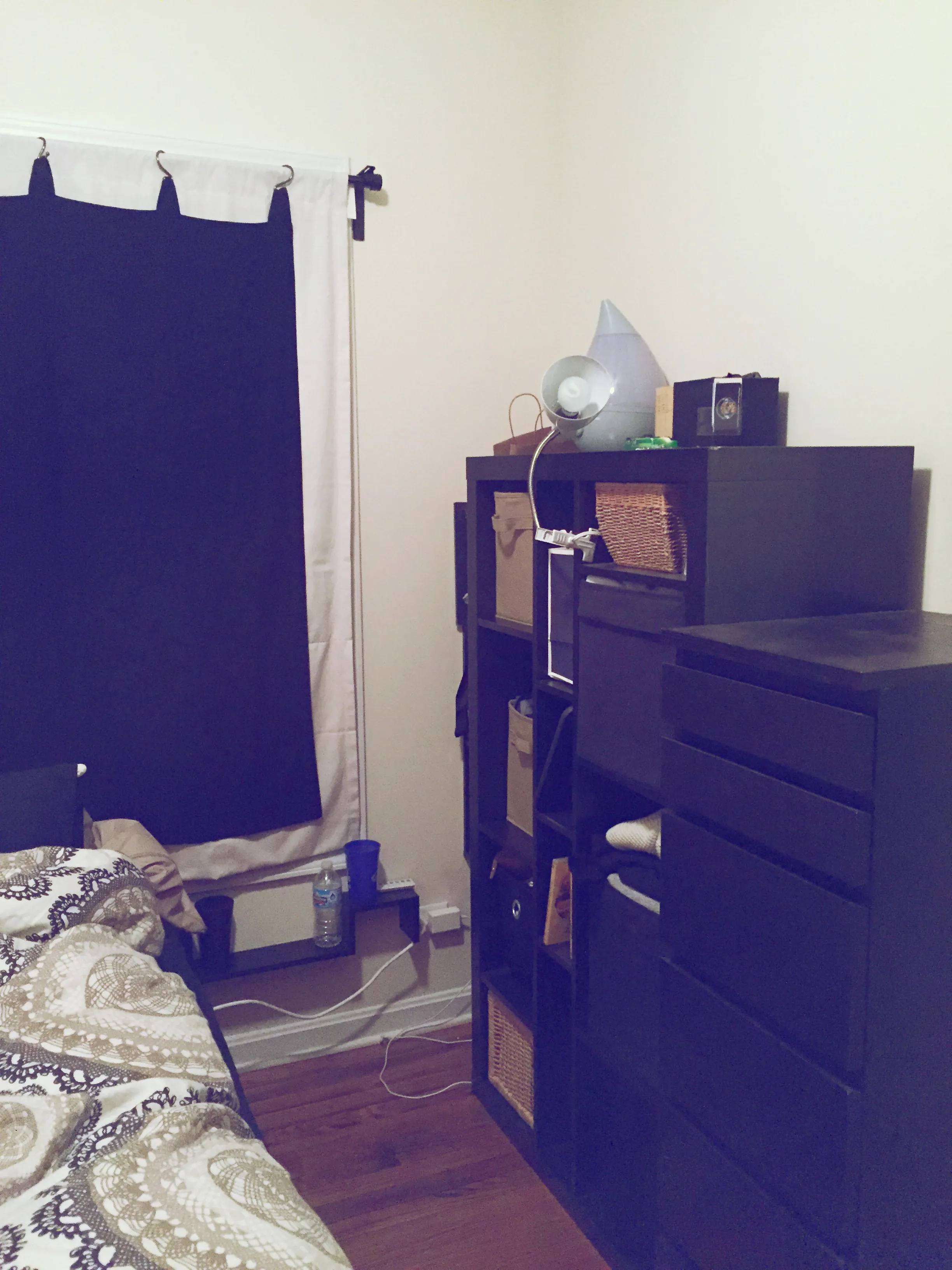 Even enough space for dressers/bookshelves