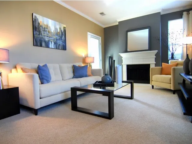 beautiful lake in front of Dwell at Naperville Apartments in Naperville, IL