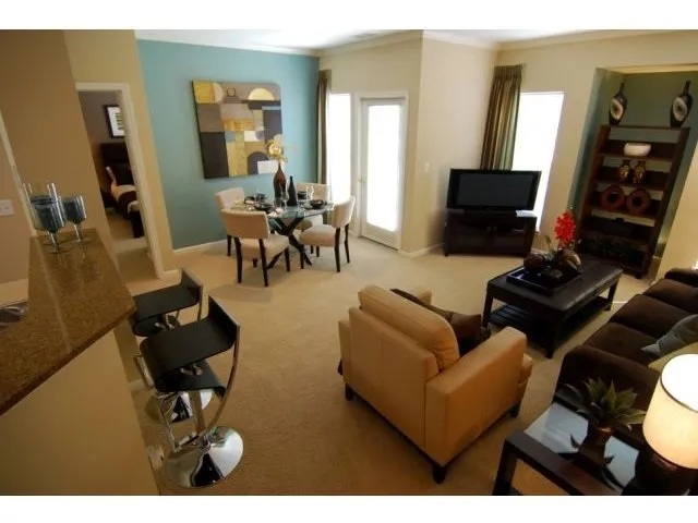 beautiful lake in front of Dwell at Naperville Apartments in Naperville, IL