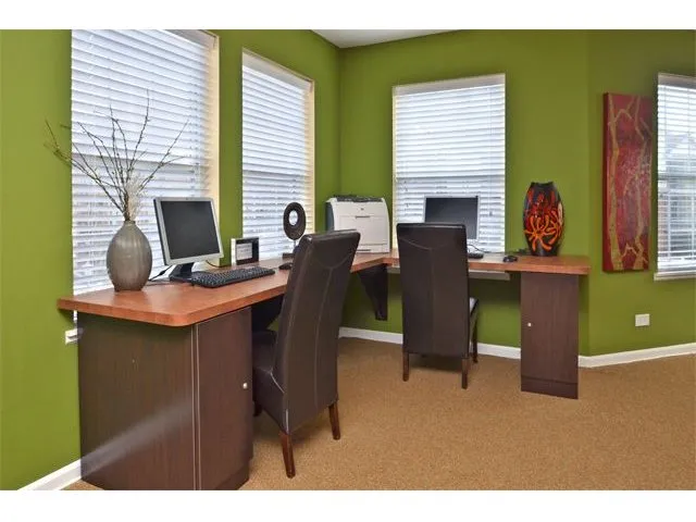 wild flowers in front of the Mark Apartments in Glendale Heights, IL