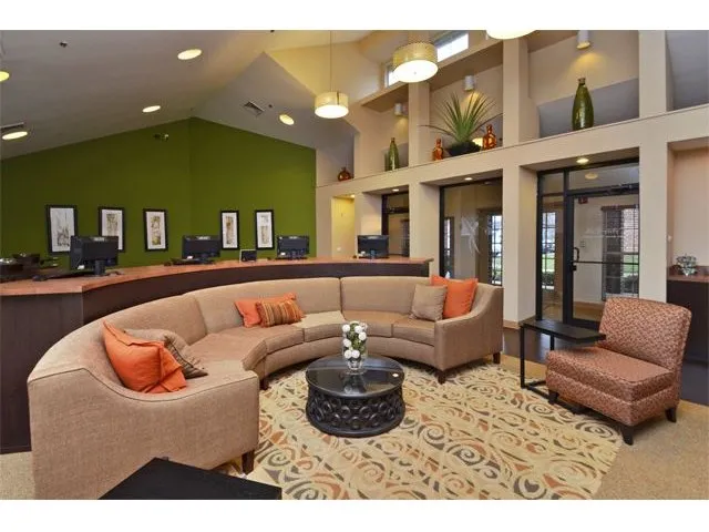 wild flowers in front of the Mark Apartments in Glendale Heights, IL