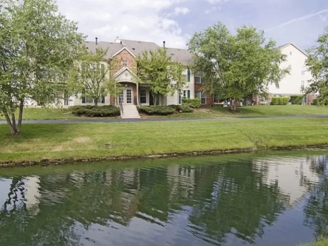 wild flowers in front of the Mark Apartments in Glendale Heights, IL