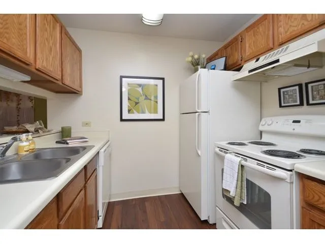 wild flowers in front of the Mark Apartments in Glendale Heights, IL