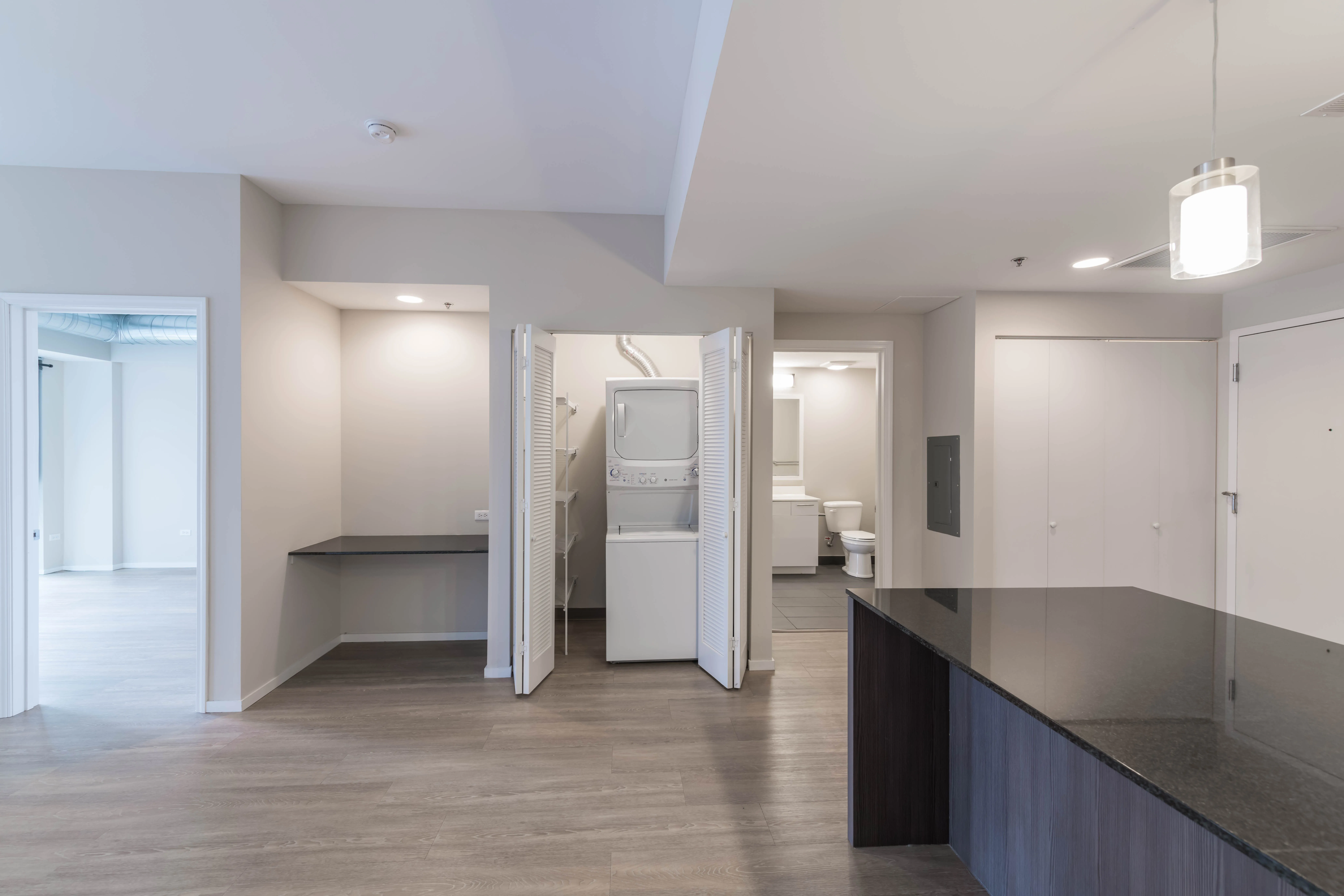 model unit living room at The Scott Residences Apartments in Old Town