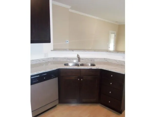 beautiful lake in front of Dwell at Naperville Apartments in Naperville, IL