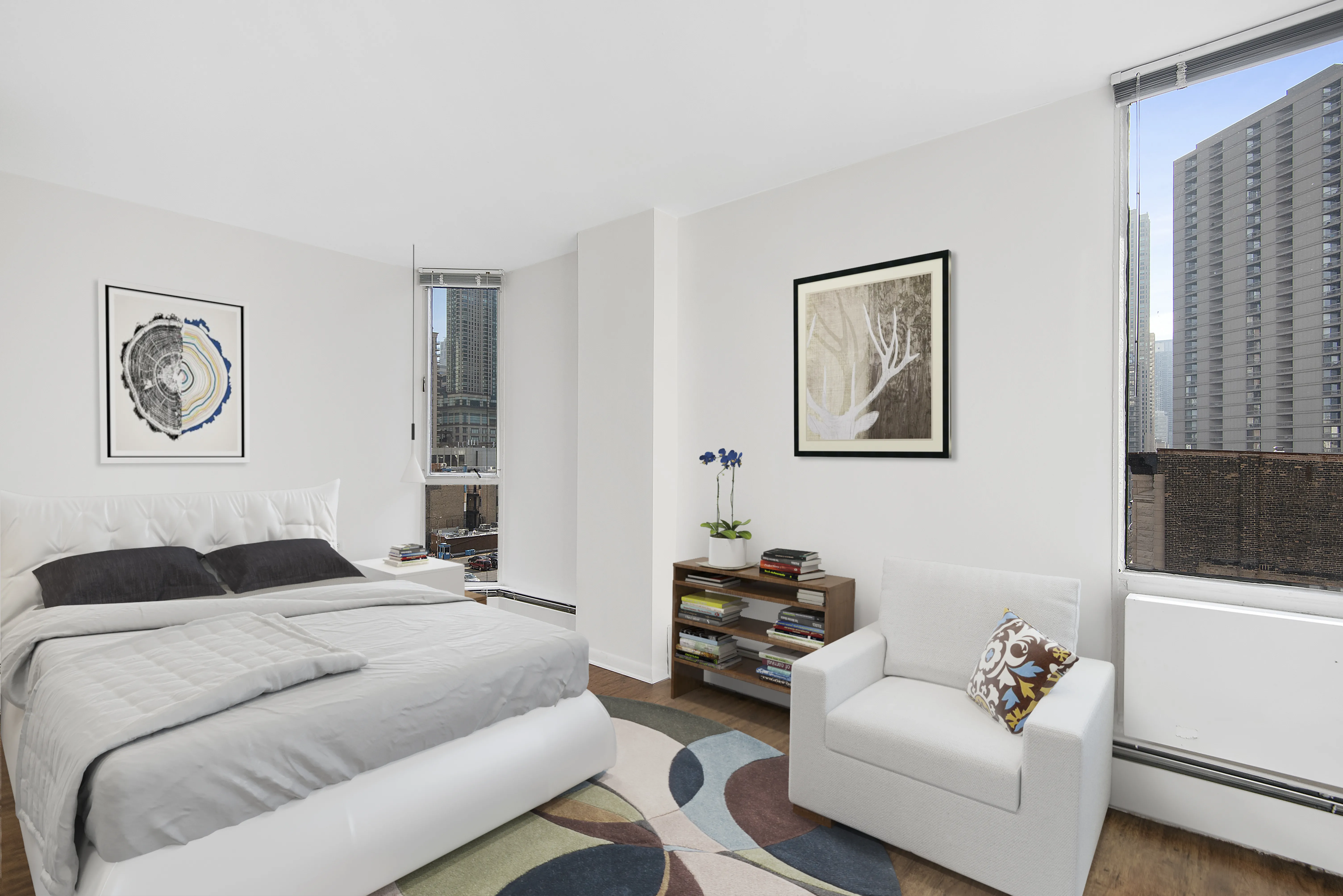 55 W Chestnut, One Bedroom, Bedroom
