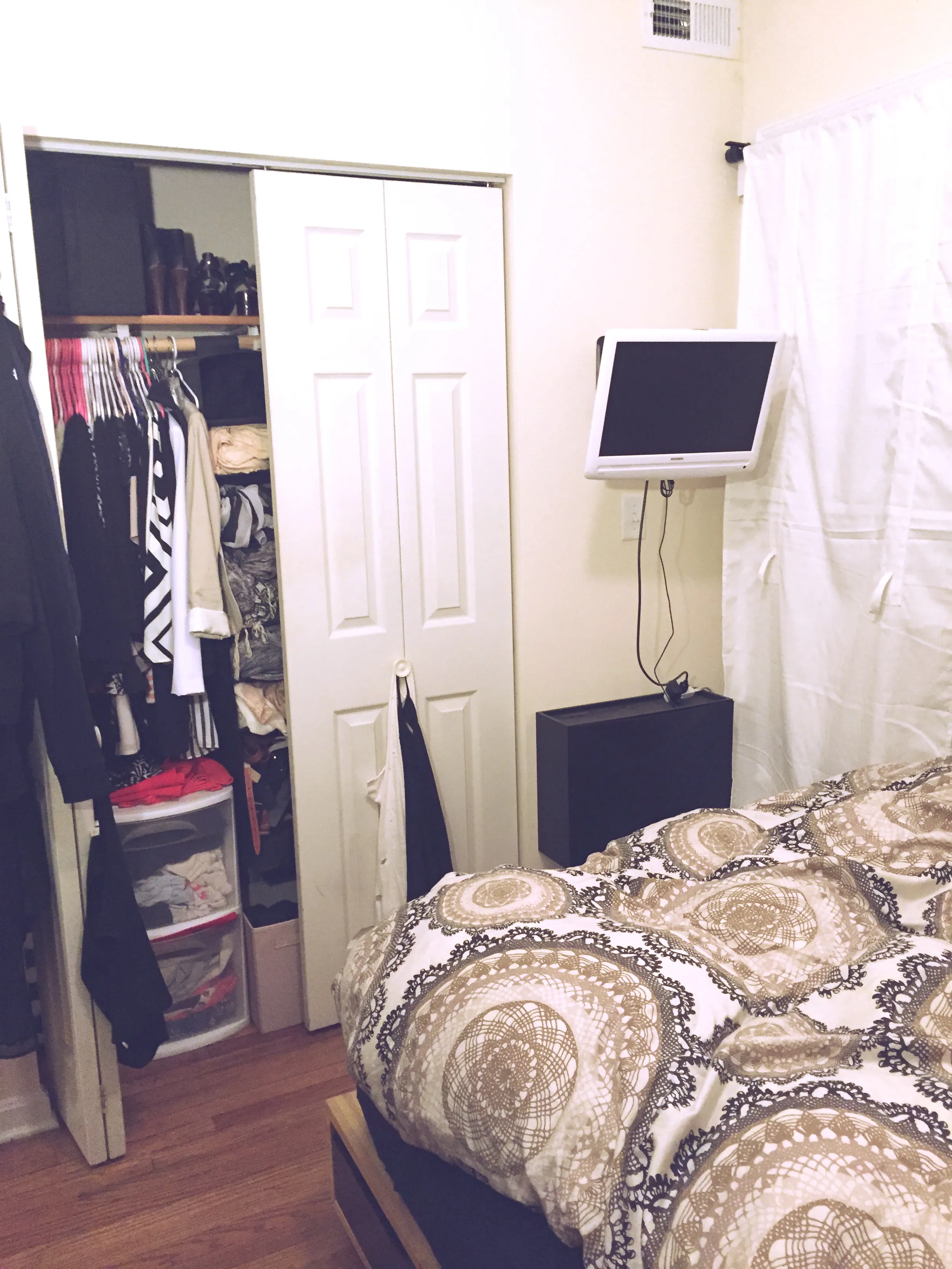 Double Door closet fits a lot of clothes