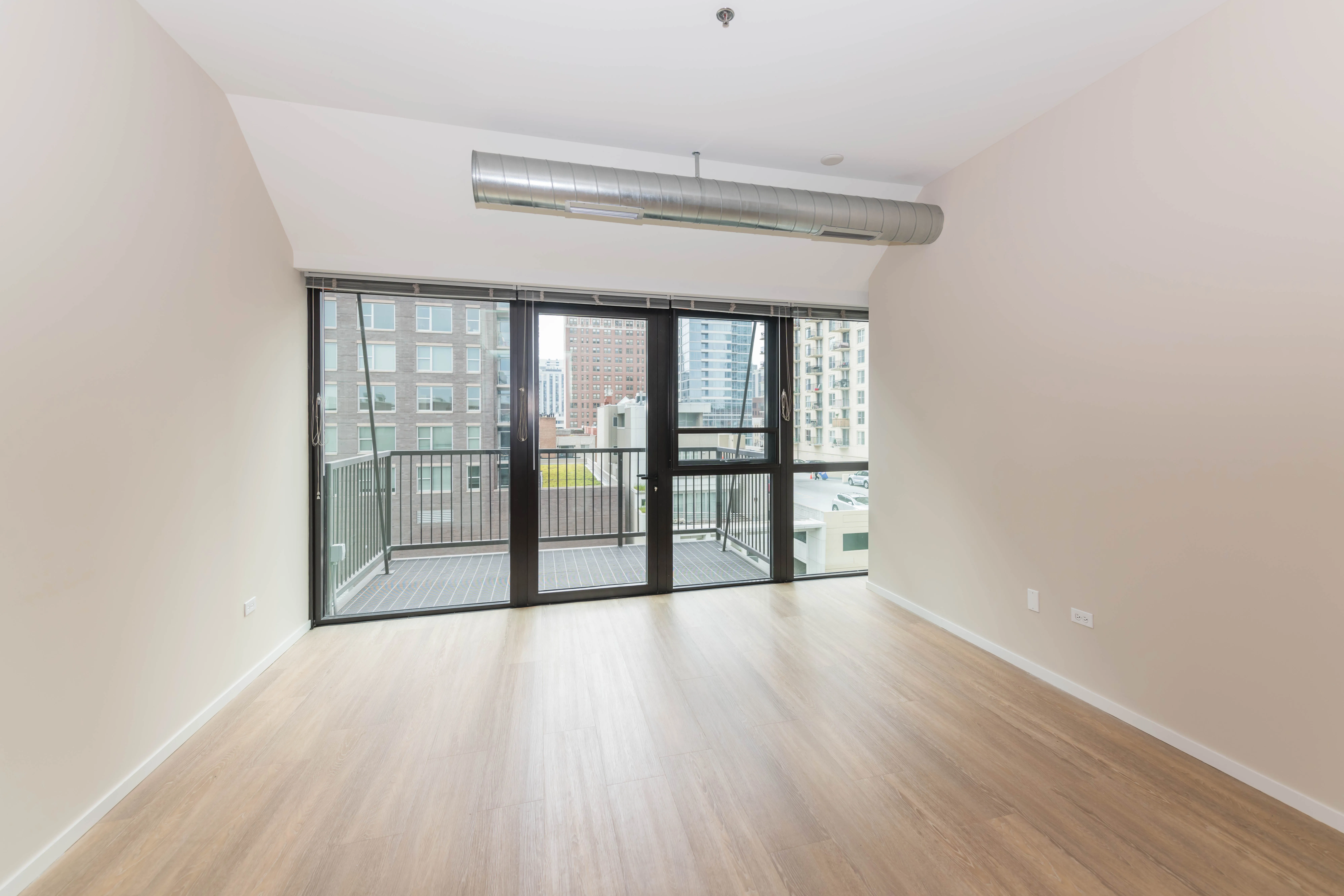model unit living room at The Scott Residences Apartments in Old Town