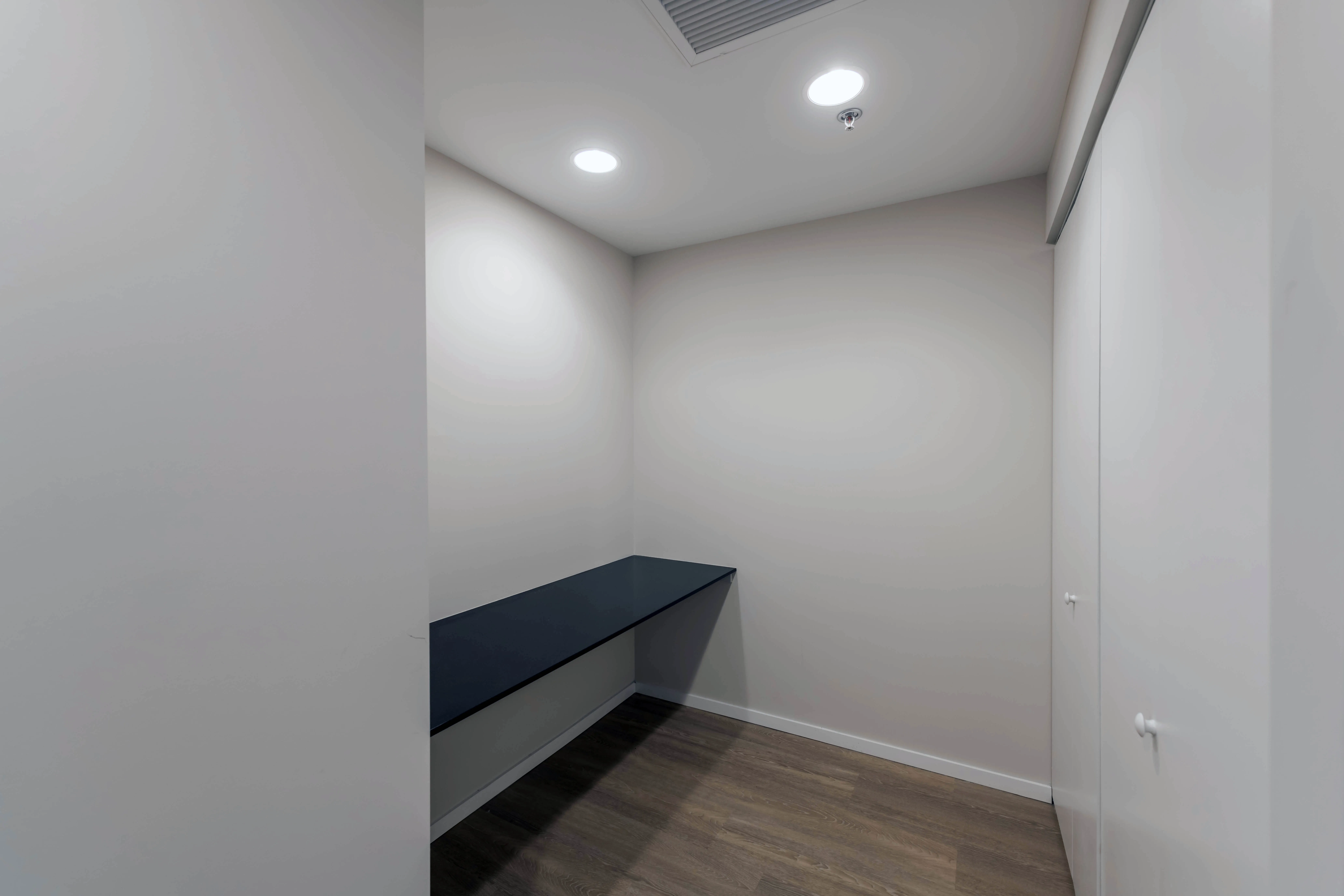 model unit living room at The Scott Residences Apartments in Old Town