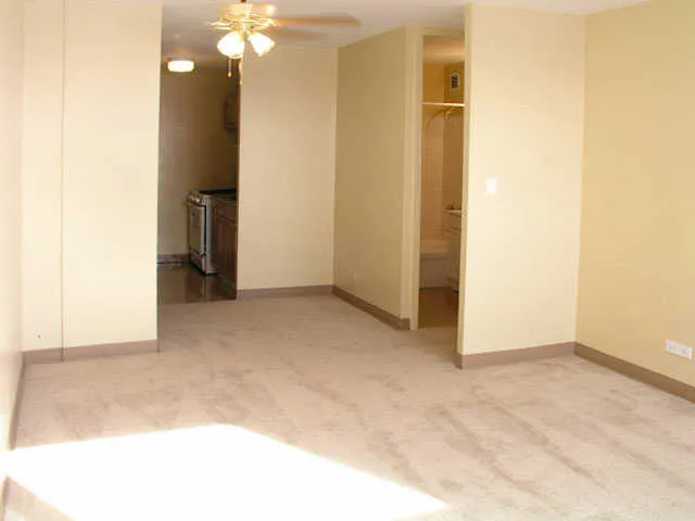 outisde of the Island Terrace Apartments in Woodlawn Chicago